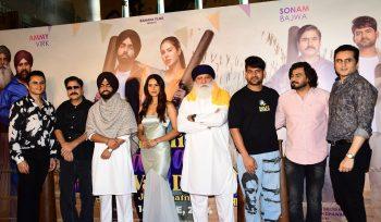 Ammy Virk ,Sonam Bajwa,Ajay Hooda And All Other Cast At Trailer Launch Of Kudi Haryane Val Di