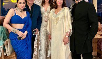 Anu & Shashi Ranjan with Anushka Ranjan, Aditya Seal, Akansha Ranjan Kapoor at Wedding Reception Of Sonakshi Sinha And Zaheer Iqbal