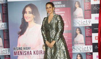 Manisha Koirala  Unveils The Latest ‘Society Achievers’ Magazine Cover