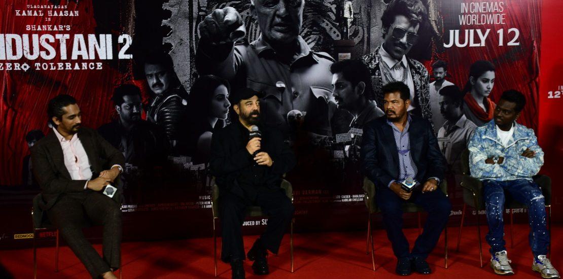 Kamal Haasan, Siddharth And S. Shankar & Other Celebs Present At The Trailer Launch Of Film Hindustani 2