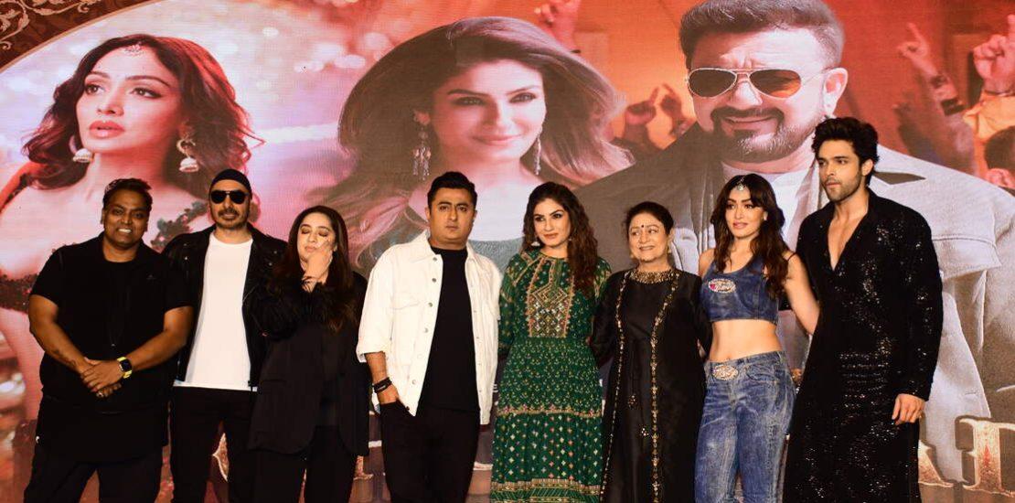 Raveena Tandon, Parth Samthaan, Khushalii Kumar, Choreographer Ganesh Acharya at the song launch of PUNJABI MUNDE-Photos