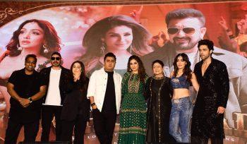 Raveena Tandon, Parth Samthaan, Khushalii Kumar, Choreographer Ganesh Acharya at the song launch of PUNJABI MUNDE-Photos