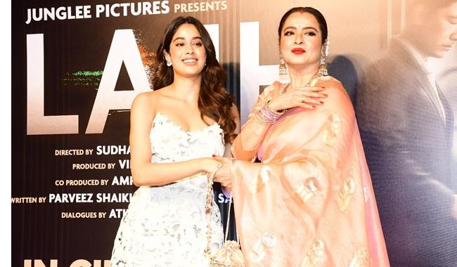 Stunning Rekha & Janhvi Kapoor at screening of film Ulajh