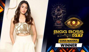 Sana Makbul’s grand entry at home after winning Bigg Boss Trophy.