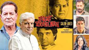 The two legends .. Salim Khan & Javed Akhtar at trailer launch of Angry Young Men. Also present Salman Khan & Zoya Akhtar.