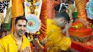 Varun Dhawan, Director Atlee and Producer Murad Khetani were seen at Lal Baugh Cha Raja Darshan.