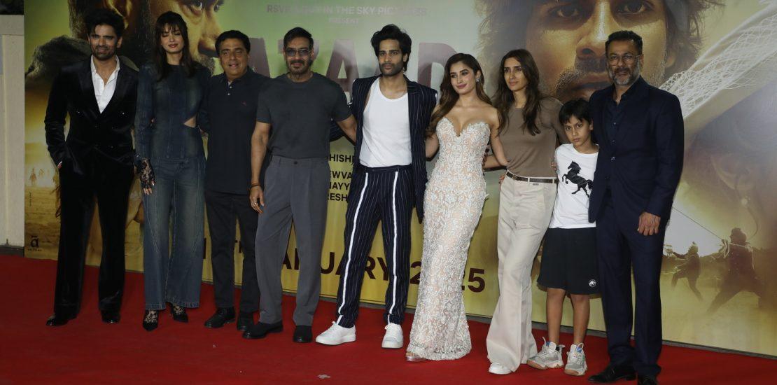 Ajay Devgn, Aaman Devgan, Raveena Tandon, Diana Penty, Rasha Thadani, & Other Celebs Present At Special Screening Of Azaad-Photos