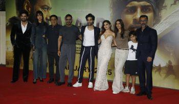 Ajay Devgn, Aaman Devgan, Raveena Tandon, Diana Penty, Rasha Thadani, & Other Celebs Present At Special Screening Of Azaad-Photos