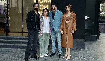 Boman Irani, Avinash Tiwary, Shreya Chaudhary Spotted In Bandra For Promoting Their Movie The Mehta Boys-Photos