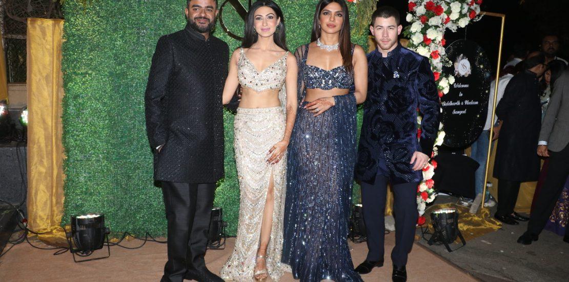 Mannara Chopra,Nick Jonas, Priyanka Chopra At Sangeet Ceremony Of Siddharth Chopra & Neelam Upadhyaya