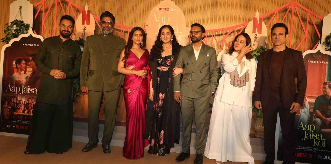 R. Madhavan, Fatima Sana Shaikh, Ayesha Raza, Manish Chaudhary, Namit Sharma, And Director Vivek Soni At The Trailer Launch Of Aap Jaisa Koi-Photos
