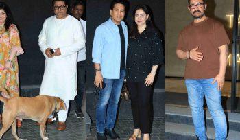 Stars Raj Thackeray, Sachin Tendulkar & Aamir Khan Seen at Sitaare Zameen Par Screening at Excel Office