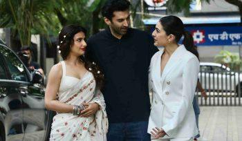 Aditya Roy Kapur, Sara Ali Khan & Fatima Sana Shaikh Spotted Promoting Metro In Dino At T-Series Office-Photos