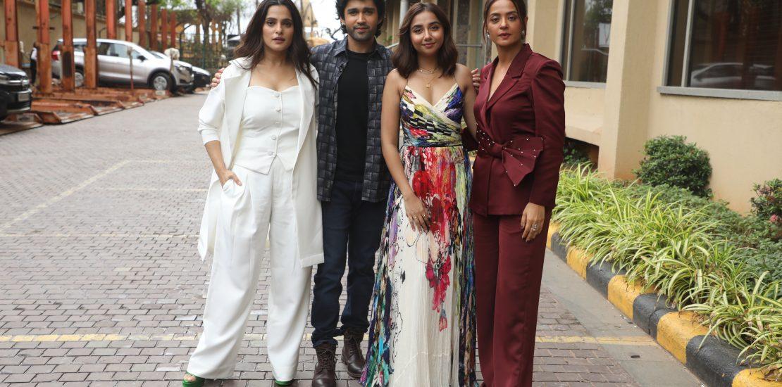 Surveen Chawla, Prajakta Koli, Priya Bapat & Others Celebs Spotted In Juhu For Promoting Their Upcoming Series Andhera- Photos