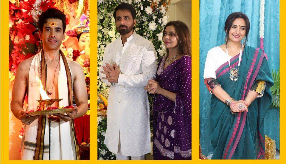 From screen to shrine – stars ka asli sparkle dikhta hai Ganpati vibes mein
