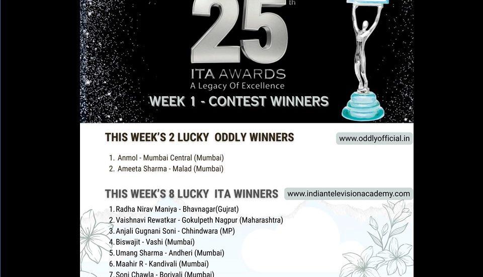 WEEK 1 – CONTEST WINNERS – The 25th ITA Awards