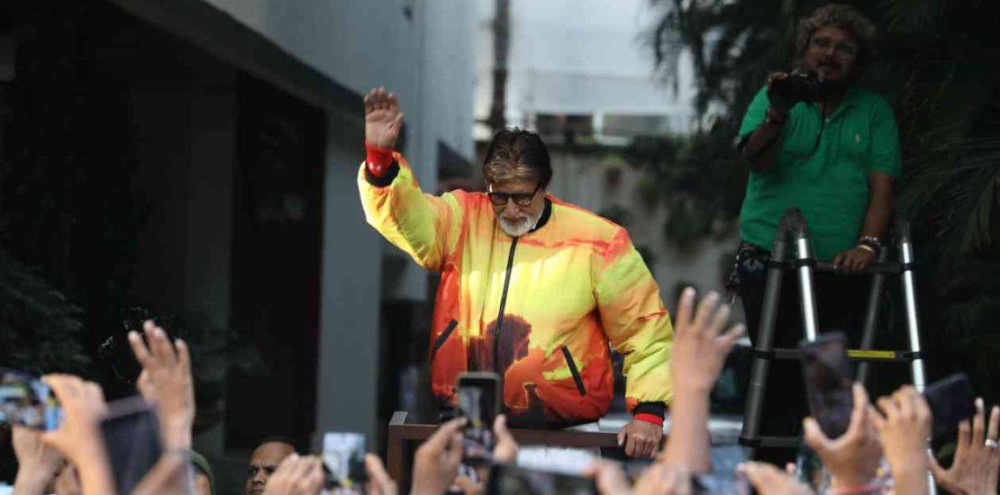 83 and still the Shahenshah—Amitabh Bachchan greets fans with folded hands and a full heart