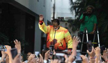 83 and still the Shahenshah—Amitabh Bachchan greets fans with folded hands and a full heart