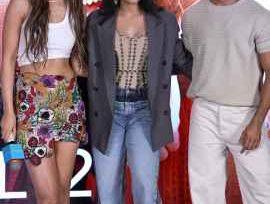 Rashmika Mandanna, Kriti Sanon, Shahid Kapoor For The Song Launch Of Cocktail 2